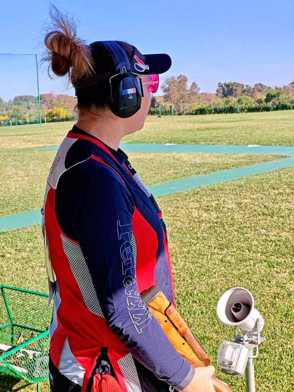 El equipo francés está presente para competir en la ISSF World Cup Shootgun Tangier Morocco
